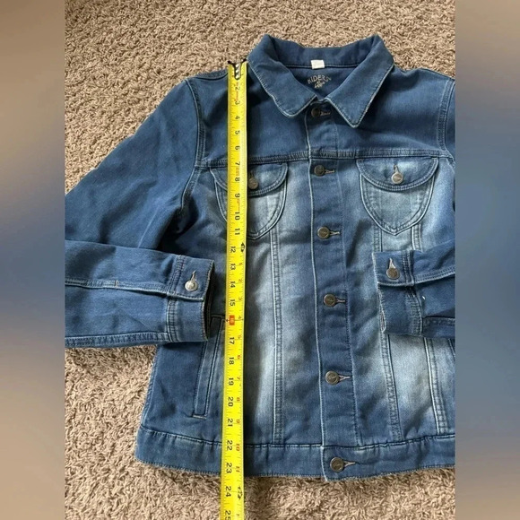 Women’s Lee Riders Denim Jean Jacket Size Large Stretch - Picture 3 of 6